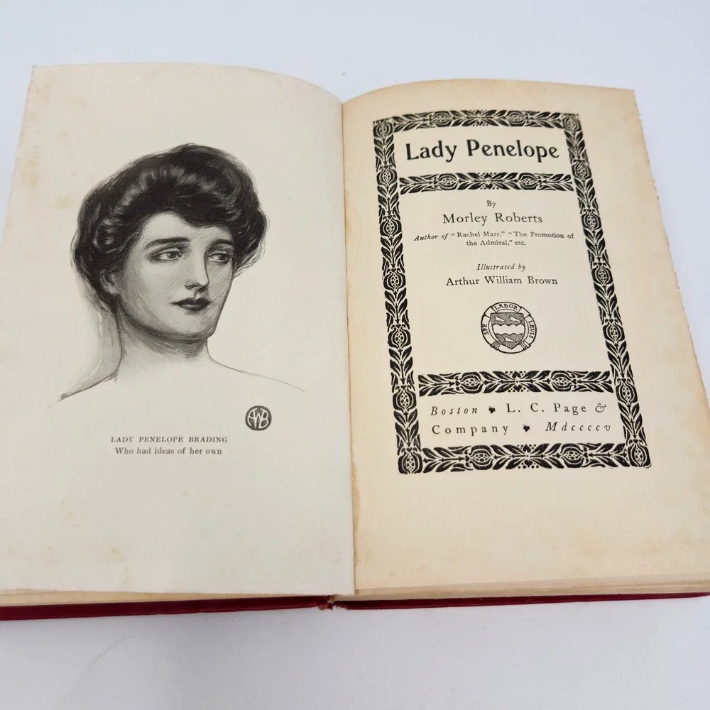 Vintage Red Hard Cover Lady Penelope Author Morley Roberts Pub. 1905 - Picture 9 of 14